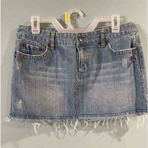Aeropostale Denim Jean Embroidered Skirt
